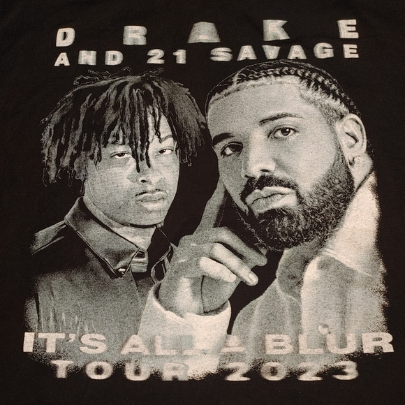 Drake & 21 Savage concert tee It's All A Blur Tour 2023 Shirt Rap Hip Hop 🔥🔥🔥 - Picture 4 of 5
